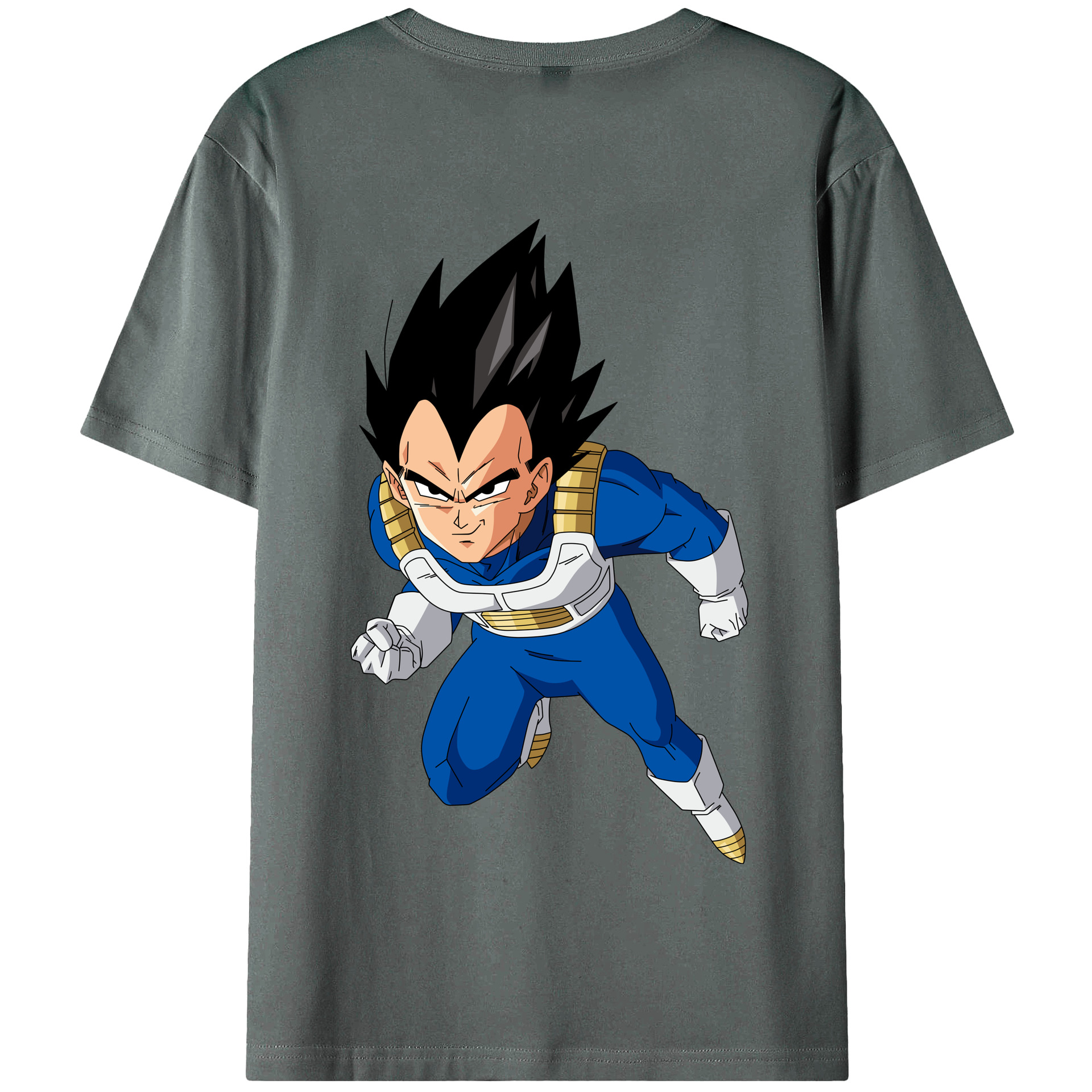 （画像用） ドラゴンボール ベジータ四世（Bejīta Yonsei）DRAGON BALL Vegeta IV 綿100％半袖Tシャツ（背面プリント）
